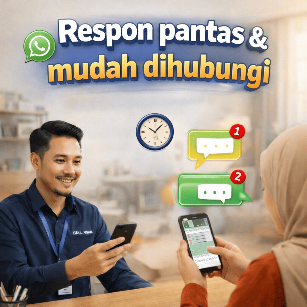 Respon pantas dan mudah dihubungi
